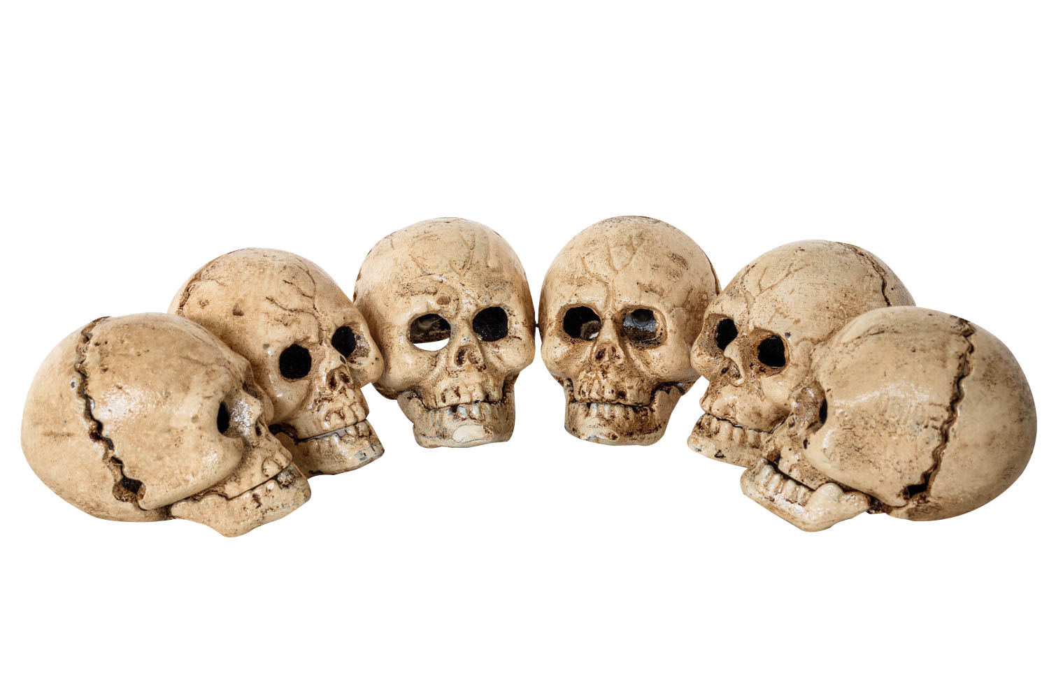 NG-81-Set-01 6x Flaschenöffner Totenkopf Bieröffner Figur Öffner Eisen Antik-Stil 7cm