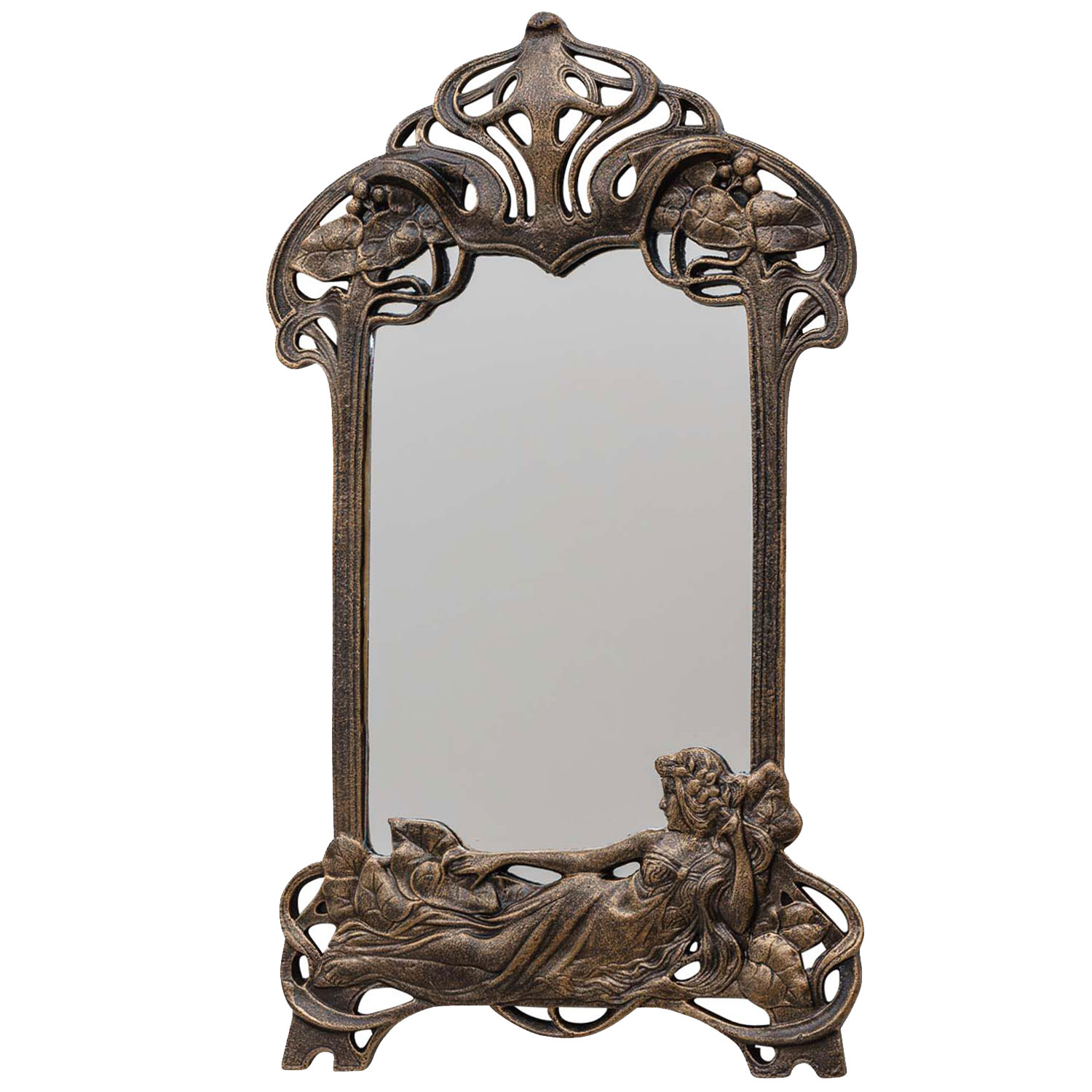 TX-21-2xxl Spiegel Schminkspiegel Kosmetikspiegel Jugendstil Eisen Antik-Stil 50cm