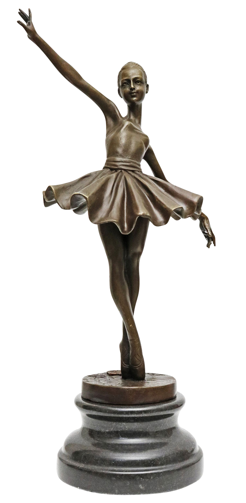 Bronzeskulptur Tänzerin Ballerina nach Degas Ballet Bronze Figur Replika b