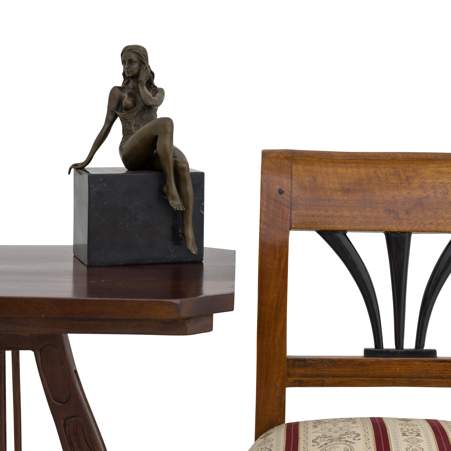 KF-53-1S1sXXpSHQLZaY Bronzeskulptur Frau Erotik erotische Kunst Antik-Stil Bronze Figur Statue 25cm