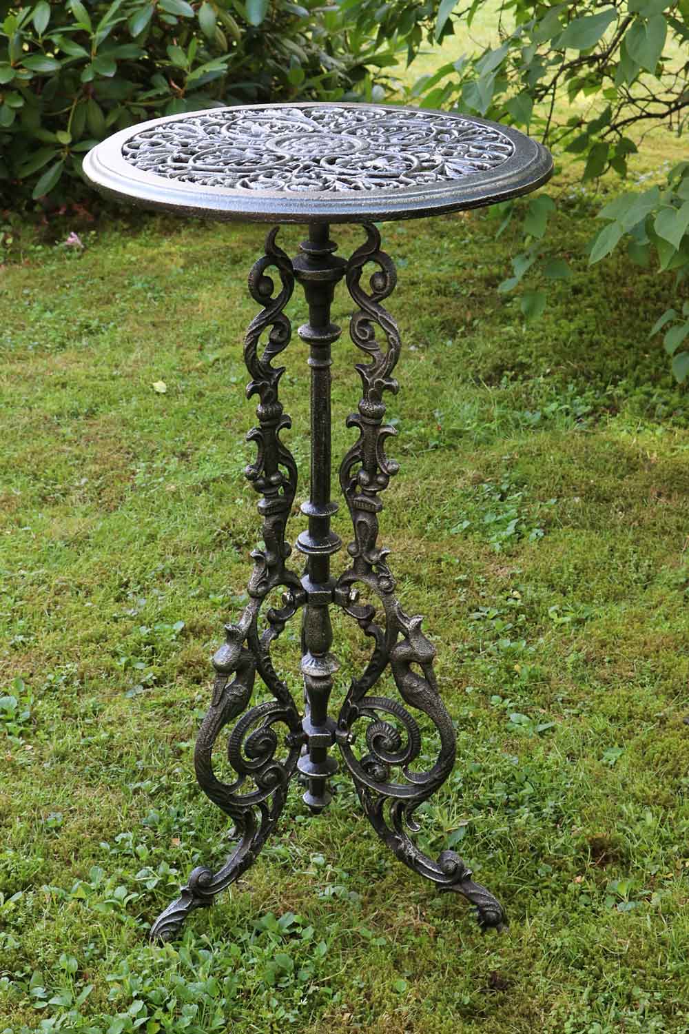 MB-903-3593271a378ff6 Gartentisch Eisen 72cm Tisch Beistelltisch Antik-Stil Farbe silber-schwarz