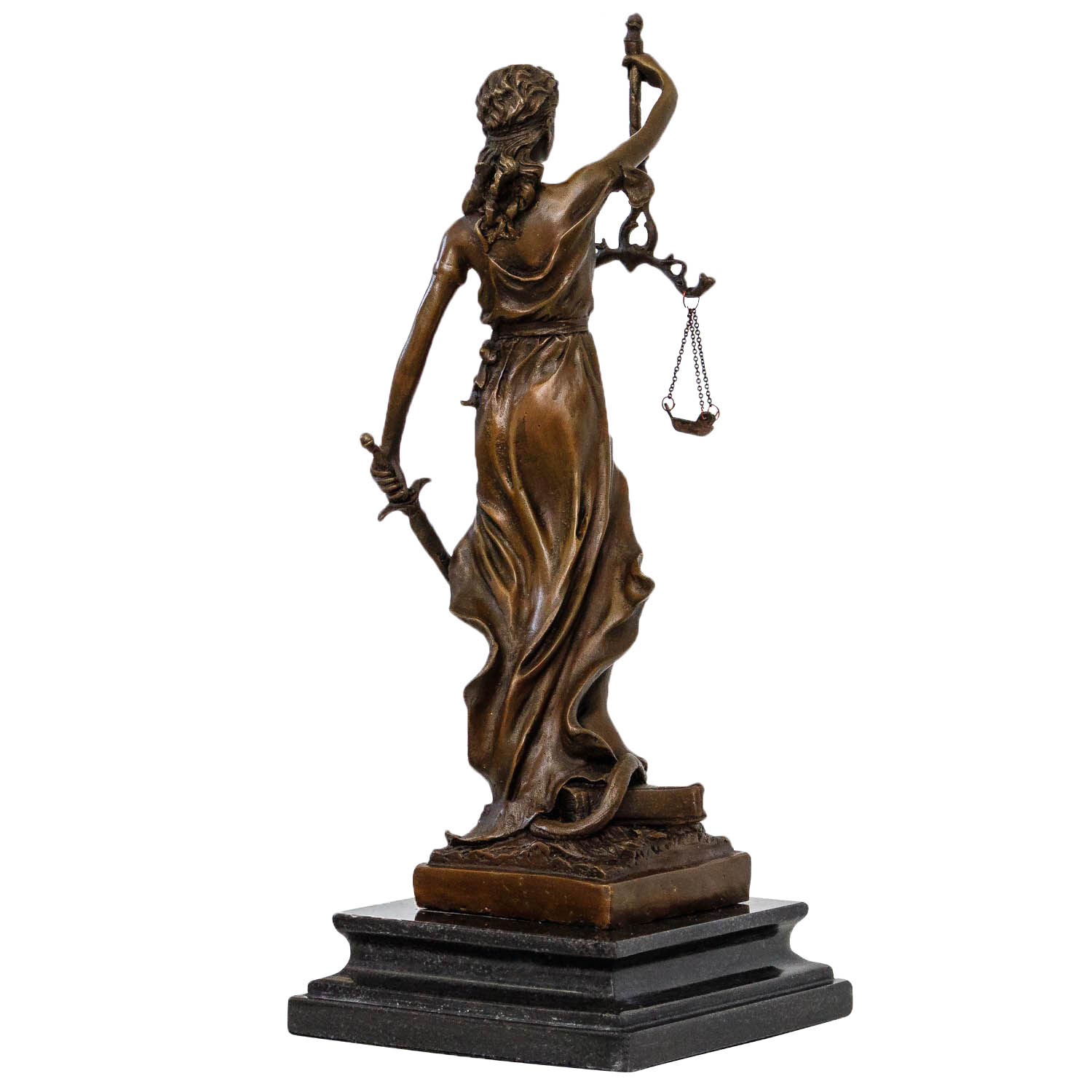 Bronzeskulptur Justitia Justizia Statue Bronze Figur Skulptur Antik-Stil - 35cm