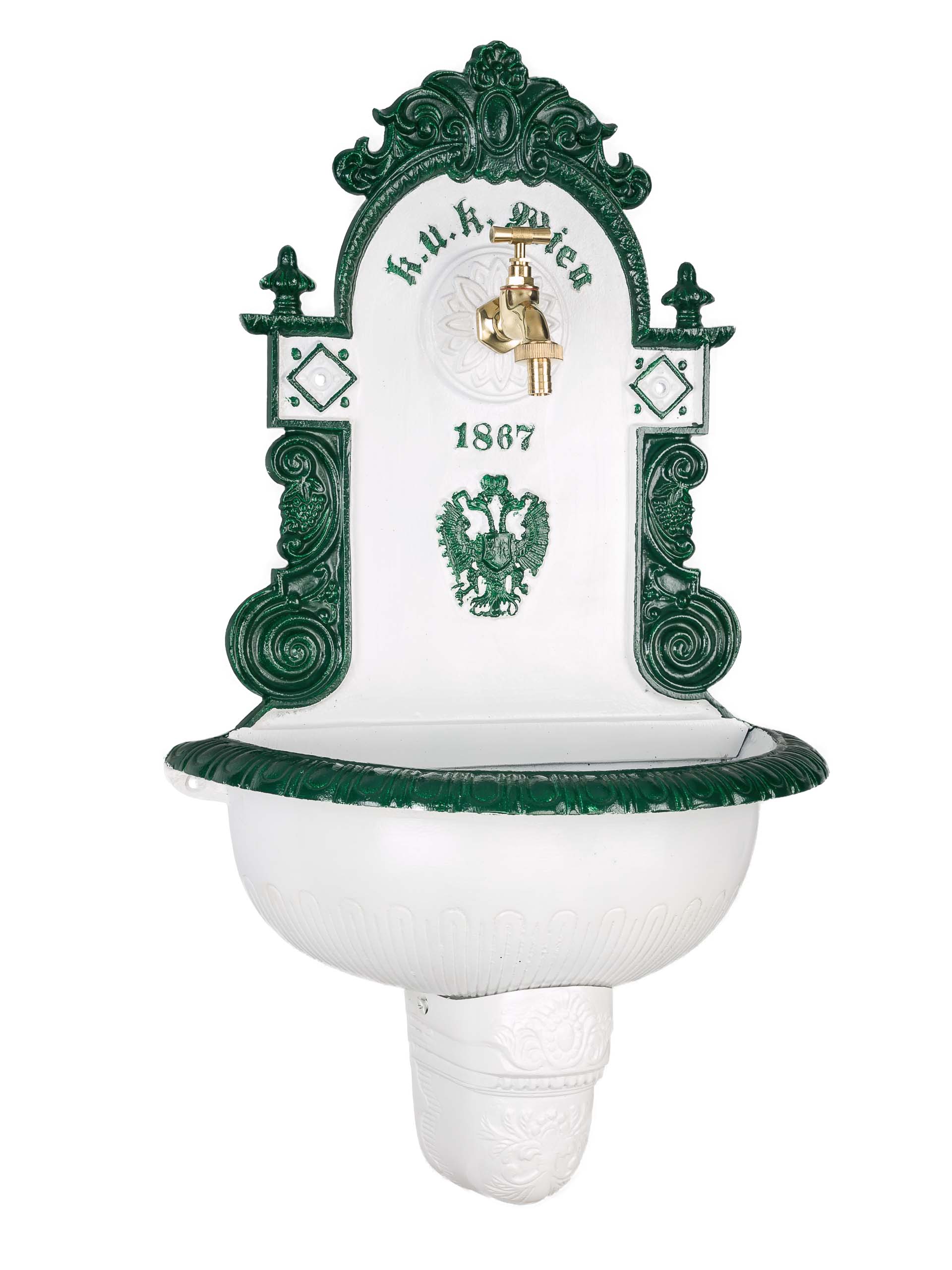 2015-11-07_Auktionshaus_014567298b492afd Wandbrunnen Waschbecken Brunnen 72cm Alu Garten im Antikstil fountain garden