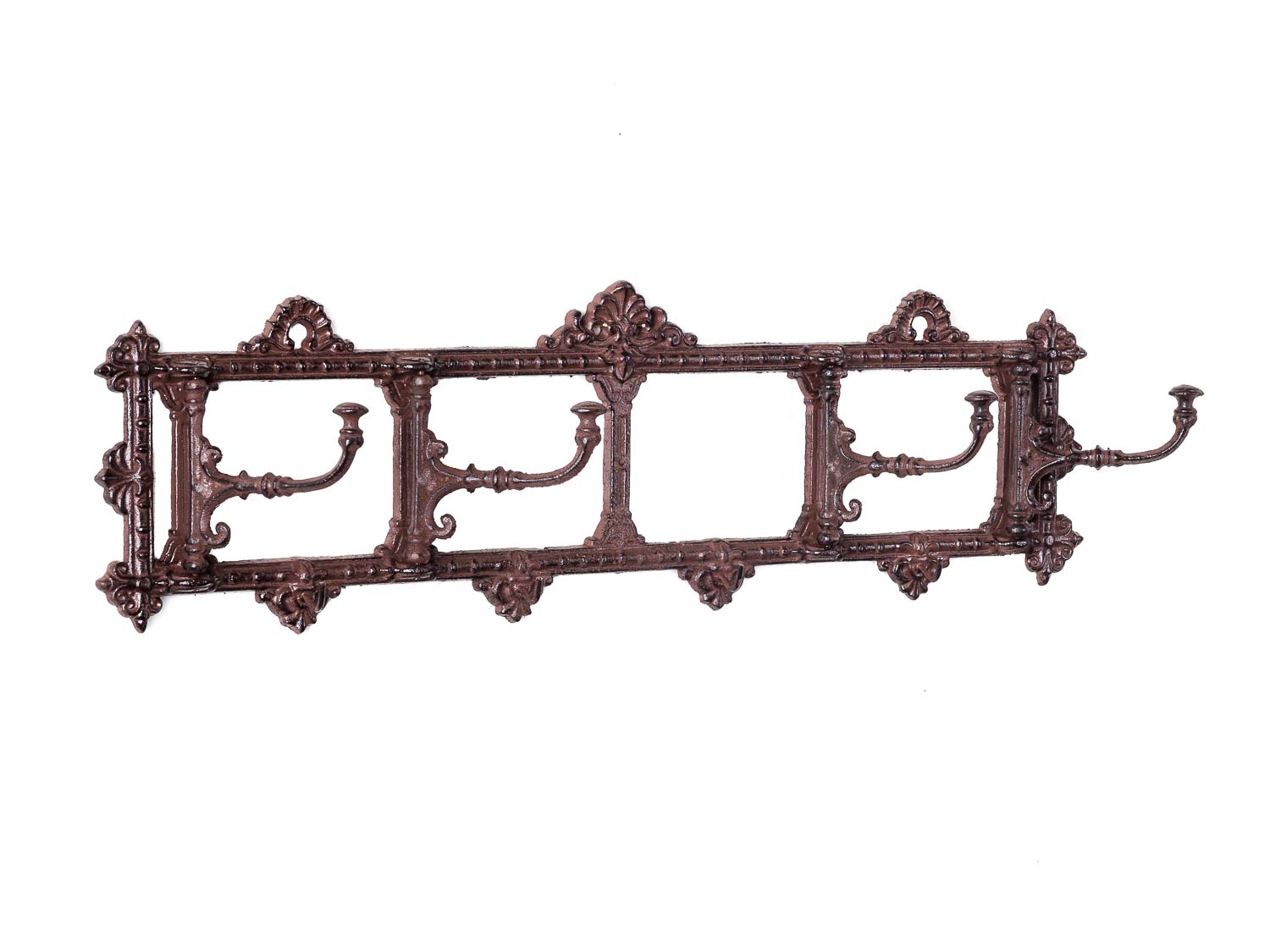 2016-03-29_Auktionshaus_159 Wandgarderobe Garderobe Jugendstil antik Stil 63cm Kleiderhaken braun wardrobe