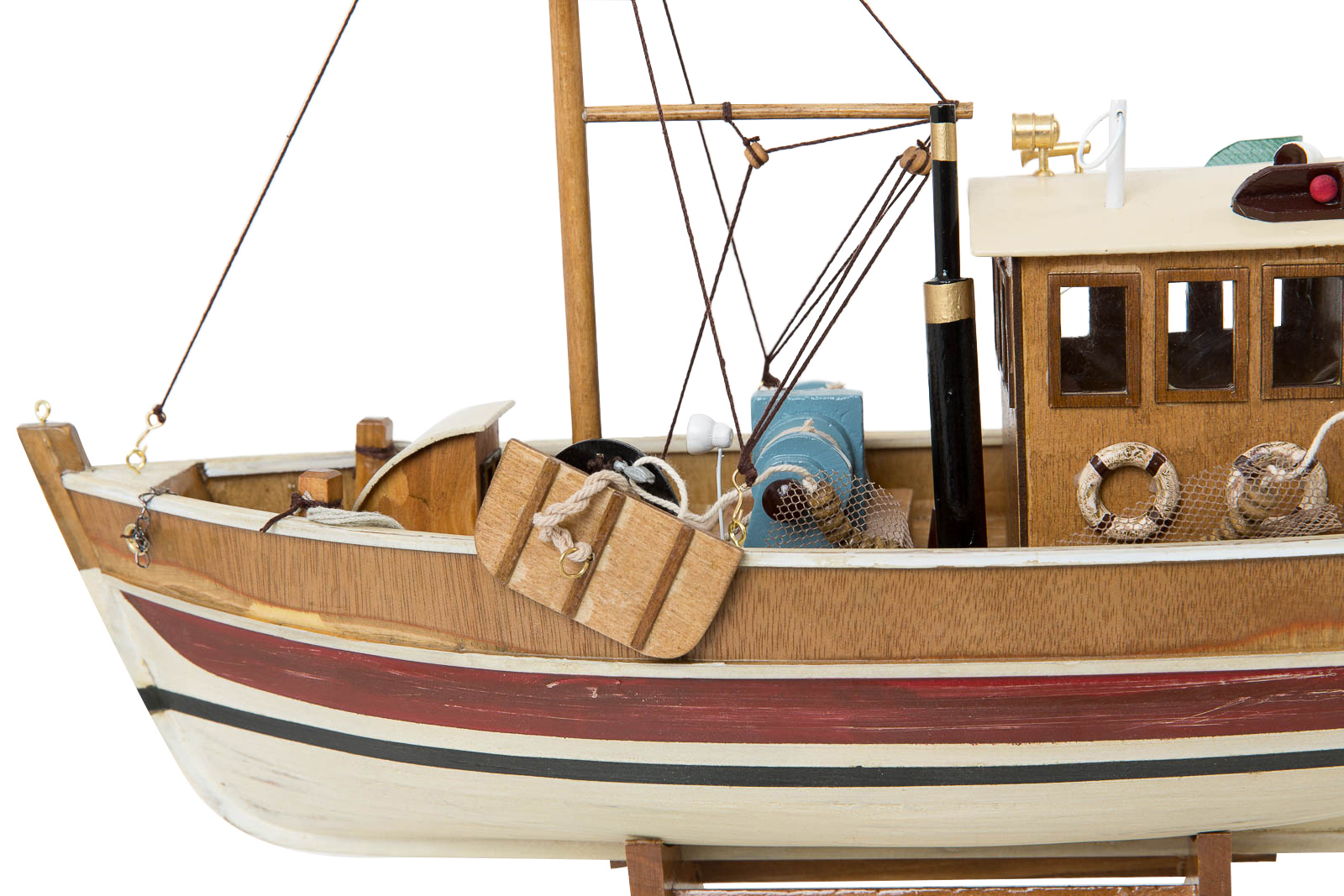 aubaho-150205-s4-0457c6a0a2a79c4 Kutter Fischerboot Fischkutter Holzschiff Schiff Boot Schiffsmodell 45cm Modell