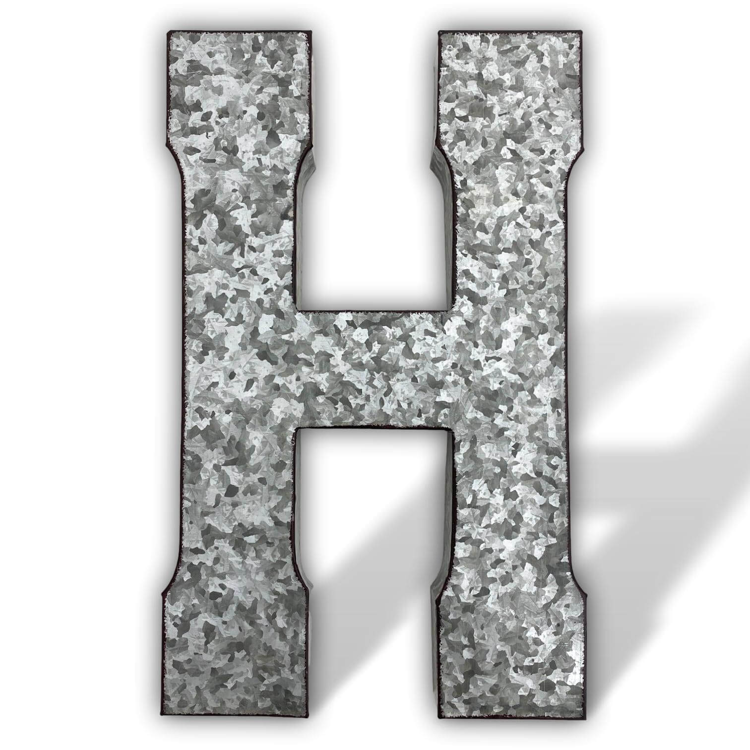 XXL 52cm letter digit number zinc metal decoration garden 3D