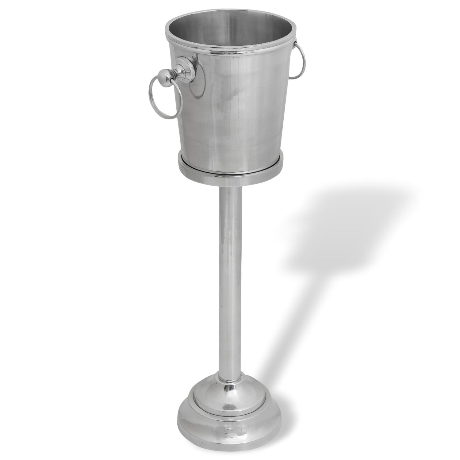 Bottle cooler - wine/champagne chiller stand - tall bucket shape 73cm aluminium