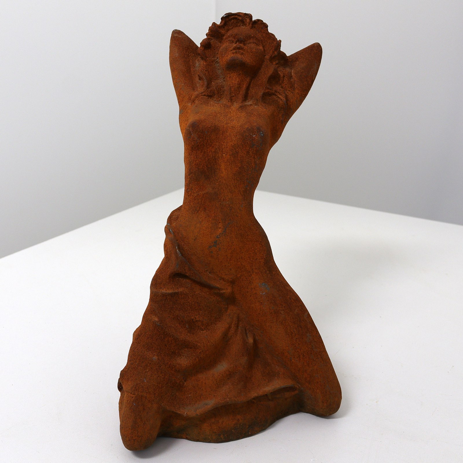 aubaho-IZ-714B-2 Skulptur Frau Eisen Akt Erotik Liebe Rost Figur Statue Antik-Stil