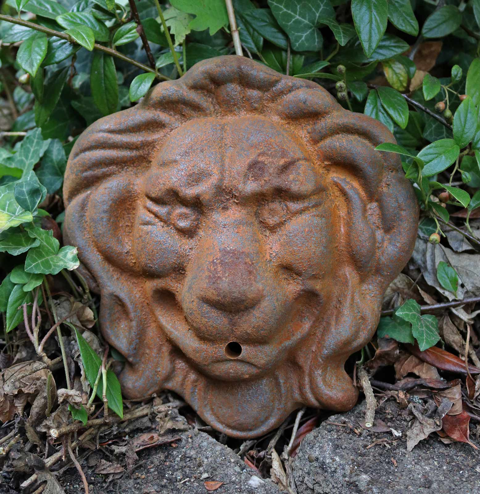 aubaho-WA03C_6 Löwenkopf Löwe Dekoration Eisen Wandbrunnen Wasserspeier Skulptur Figur e