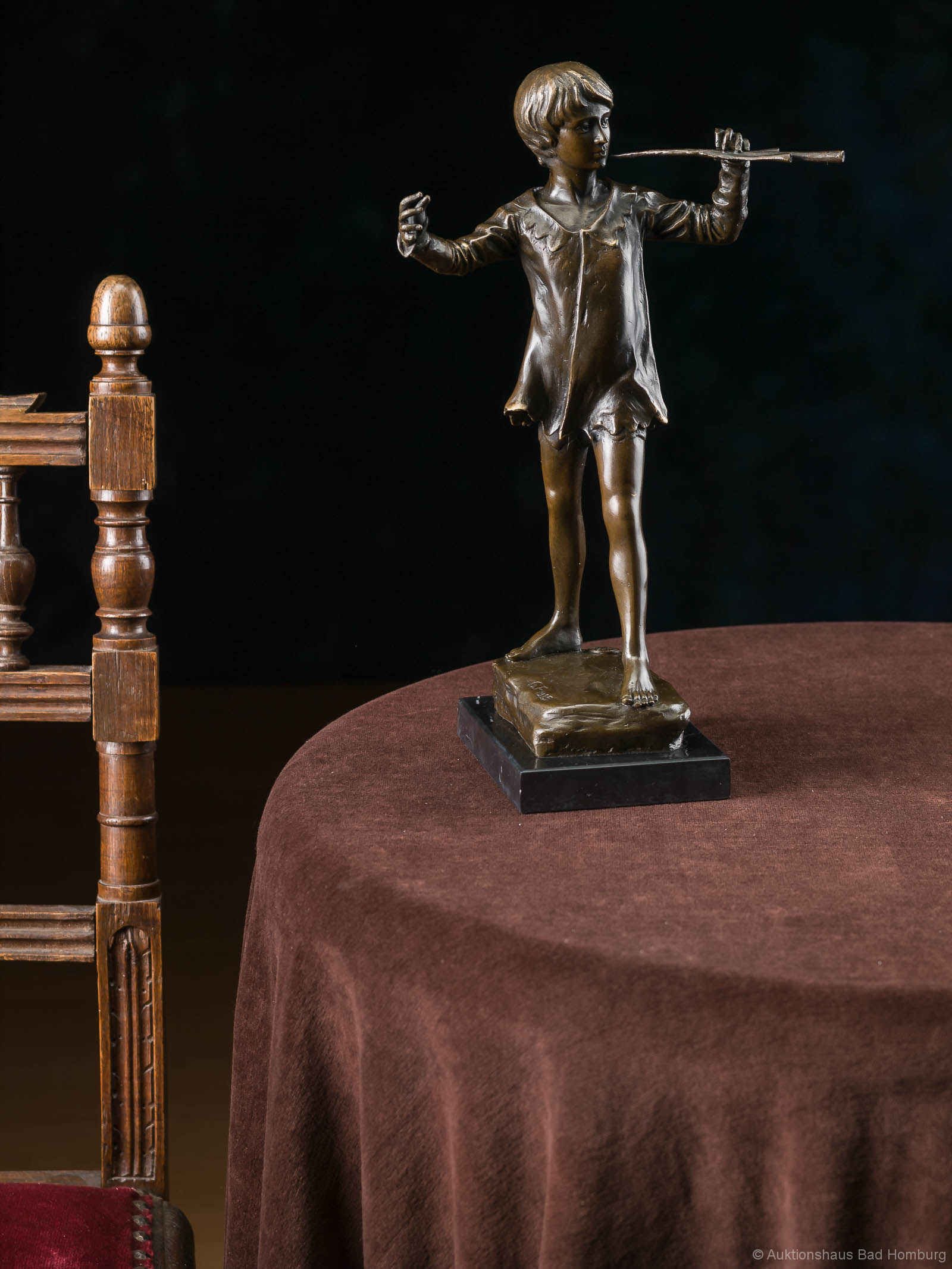 2014-07-17_Auktionshaus_009 Bronzeskulptur Peter Pan nach George Frampton Bronze Skulptur Figur Replika