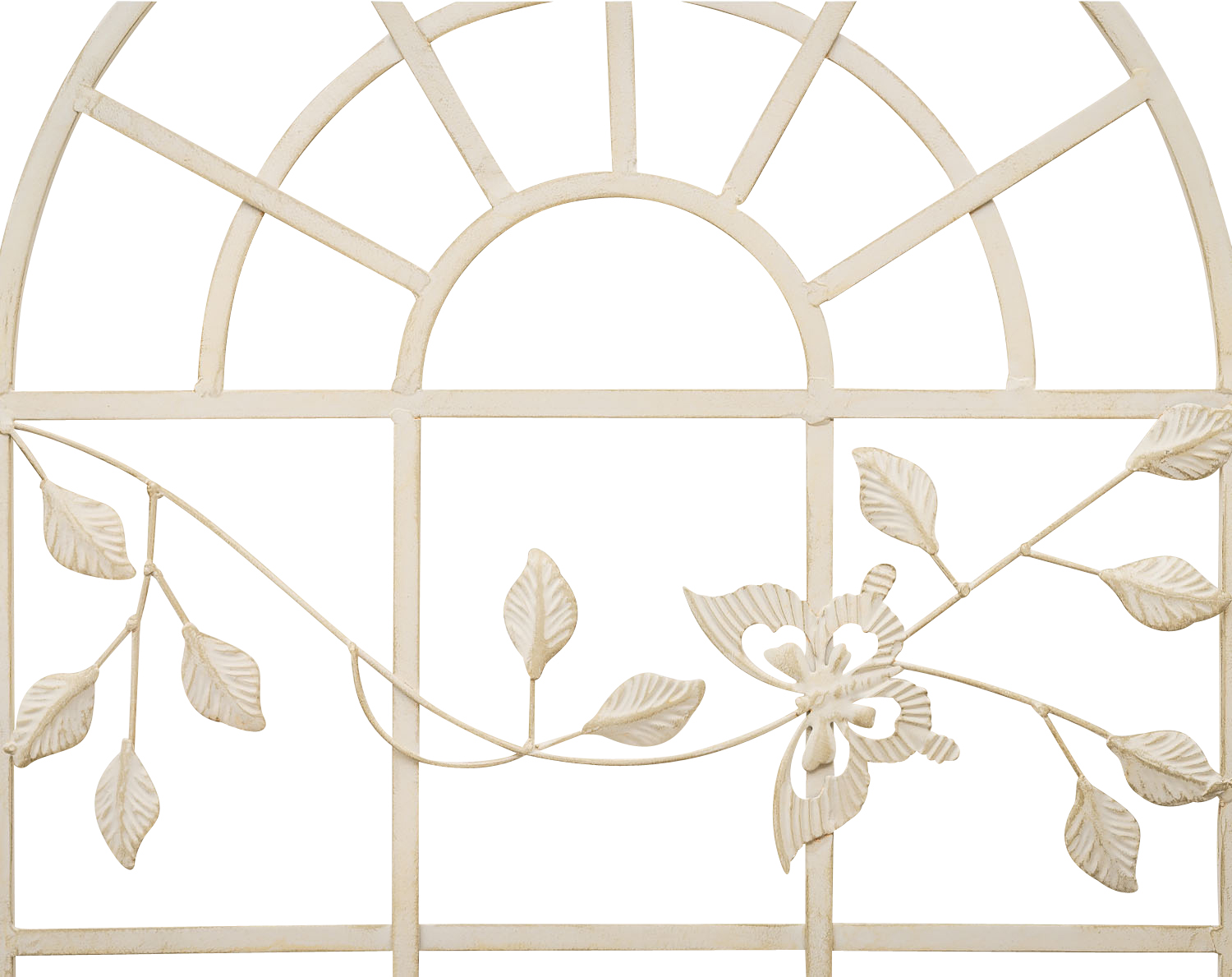 TZ-57-4 Nostalgie Stallfenster Fenster Metall Rahmen Schmetterling Antik-Stil creme 97cm