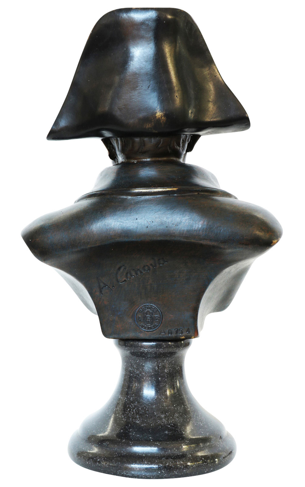 BG-36_R-ckansicht Bronzeskulptur Napoleon im Antik-Stil Bronze Figur Statue - 25cm