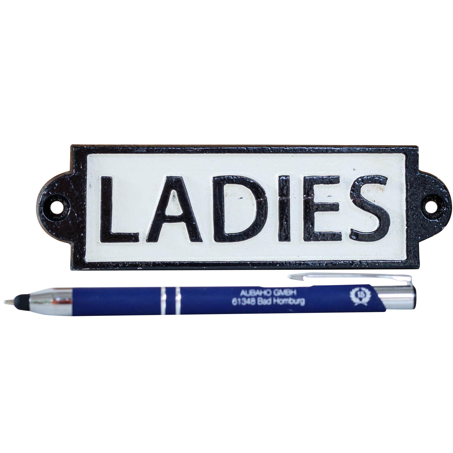 CS-7-3 Nostalgie Türschild Schild Ladies Damen Toilette Gäste WC 16cm Eisen Antik-Stil