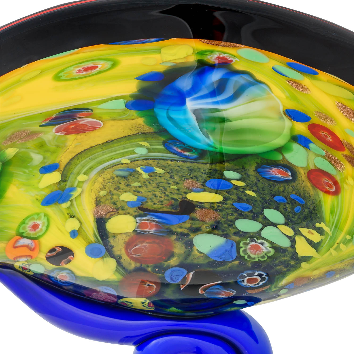 GL226-8 Glasschale im Italien Murano antik Stil Breite 43cm 6kg Glas Schale glass bowl