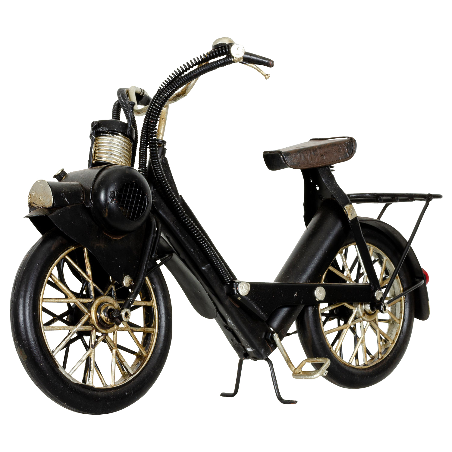 BL-243-3 Modell Fahrrad Mofa Mofamodell Moped Nostalgie Blech Metall Antik-Stil 25cm