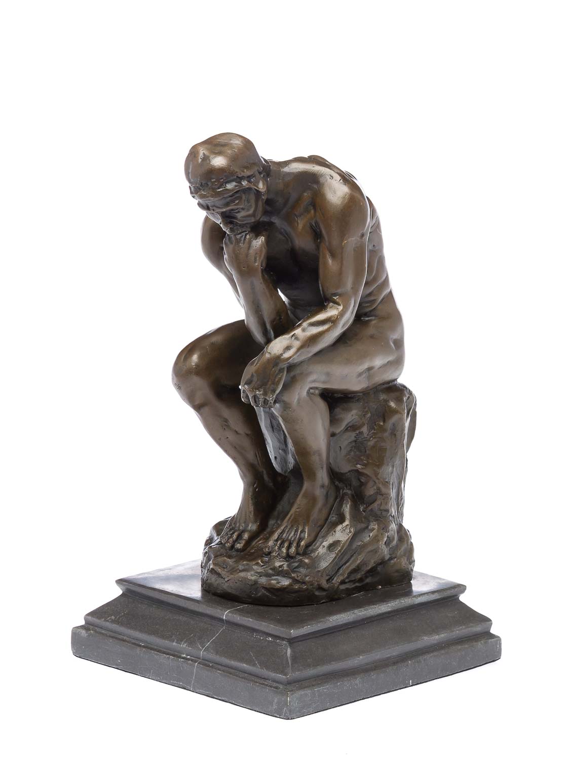 2016-05-25_Auktionshaus_003 Bronzeskulptur der Denker Mann Bronzefigur Skulptur nach Rodin 25cm