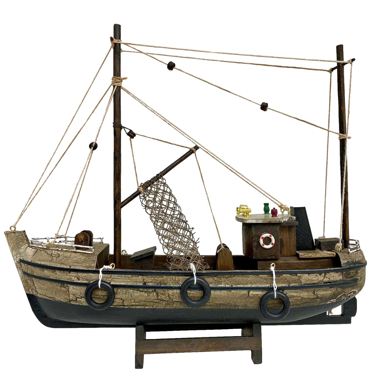 5180-1bE5OaYmIuZ0bj Kutter Fischerboot Fischkutter Schiffsmodell Holzschiff Schiff 30cm kein Bausatz