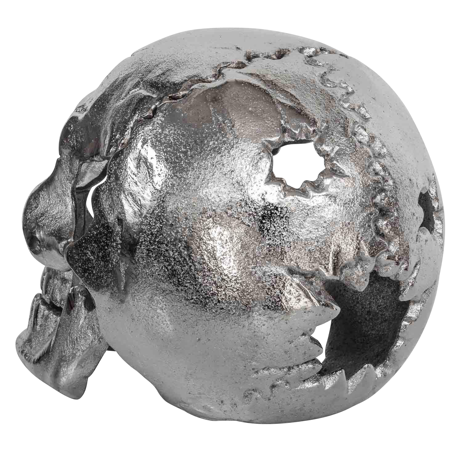 NG-88-5 Eisenfigur Totenkopf Figur Skulptur Eisen Antik-Stil 25cm (b)