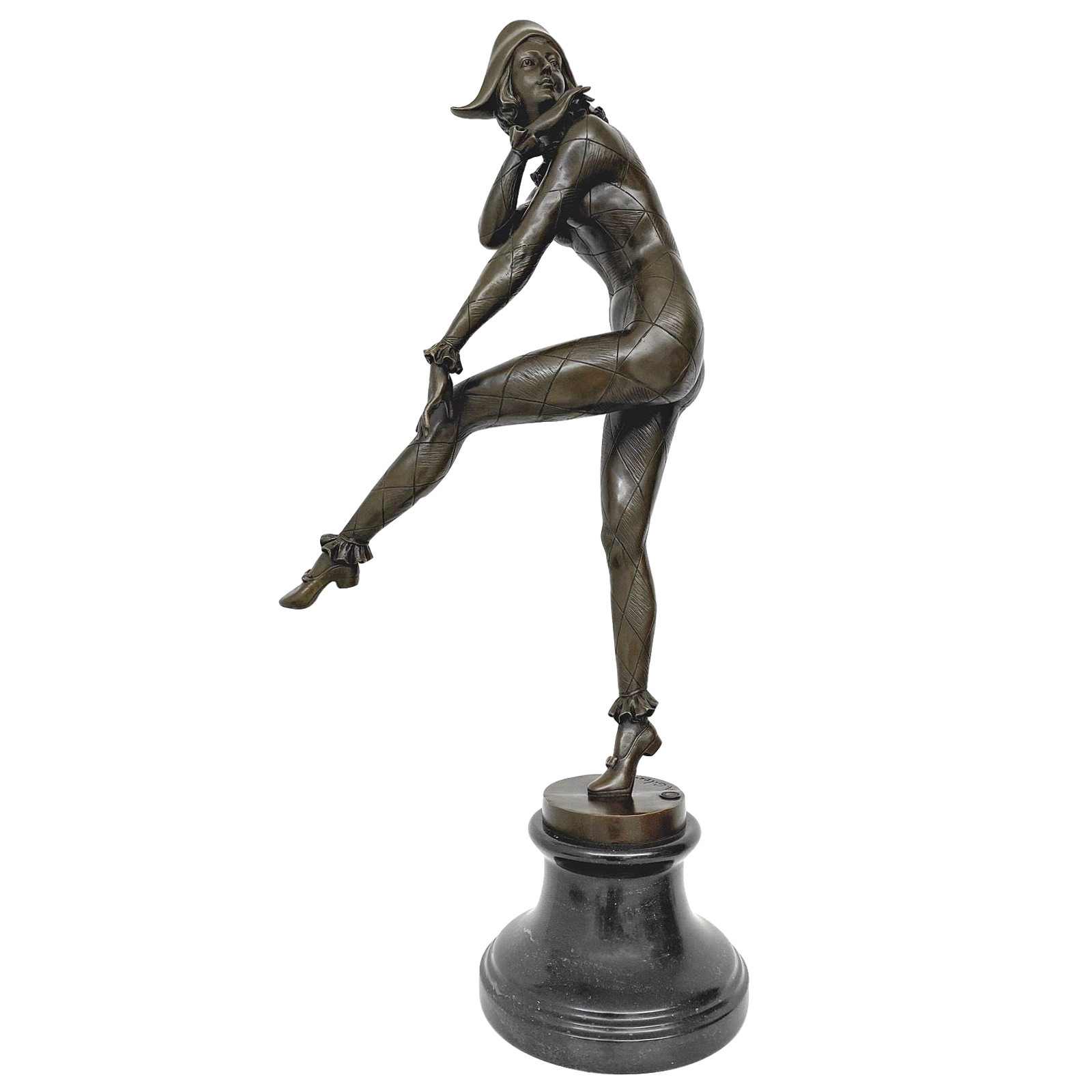 KF-29xl Bronzeskulptur Harlekin Frau nach Alfred Gilbert Bronze Figur 72cm Replik Kopie