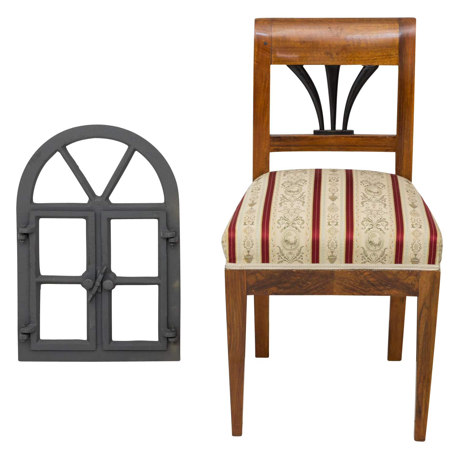 aubaho-F39B-G-8 Stallfenster grau Fenster Öffnen Scheunenfenster Eisen Eisenfenster Antik-Stil