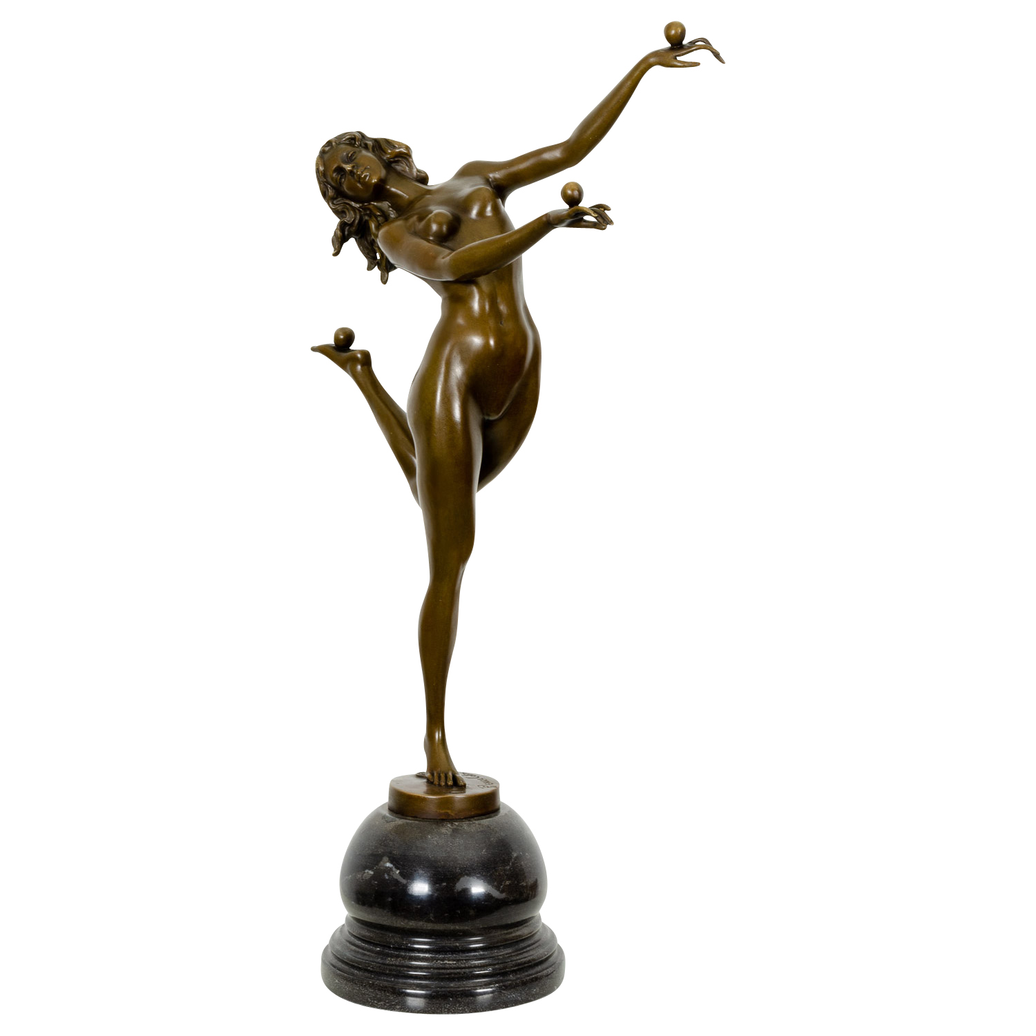 Bronzeskulptur Frau Trickstress im Antik-Stil Bronze Figur Statue 54cm