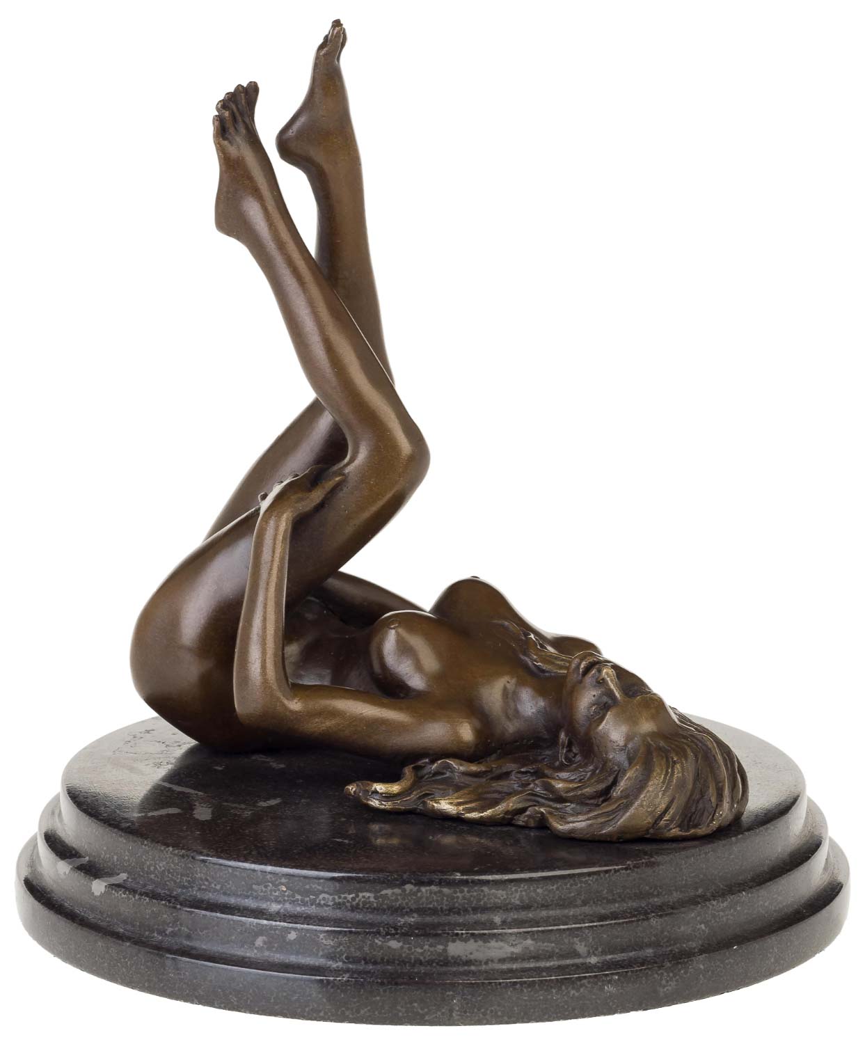 FA-84-03 Bronzeskulptur Frau Erotik Akt Kunst im Antik-Stil Bronze Figur Statue - 20cm