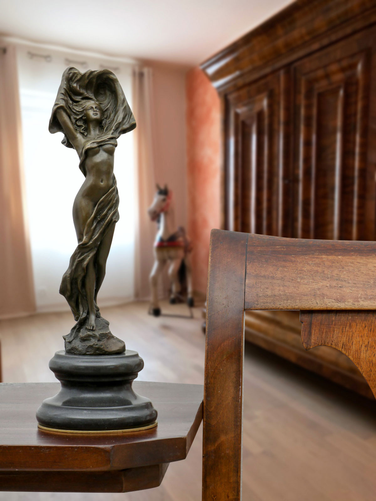 Bronzeskulptur nach Leonardo Bistolfi erotische Kunst Akt Figur Replik Kopie