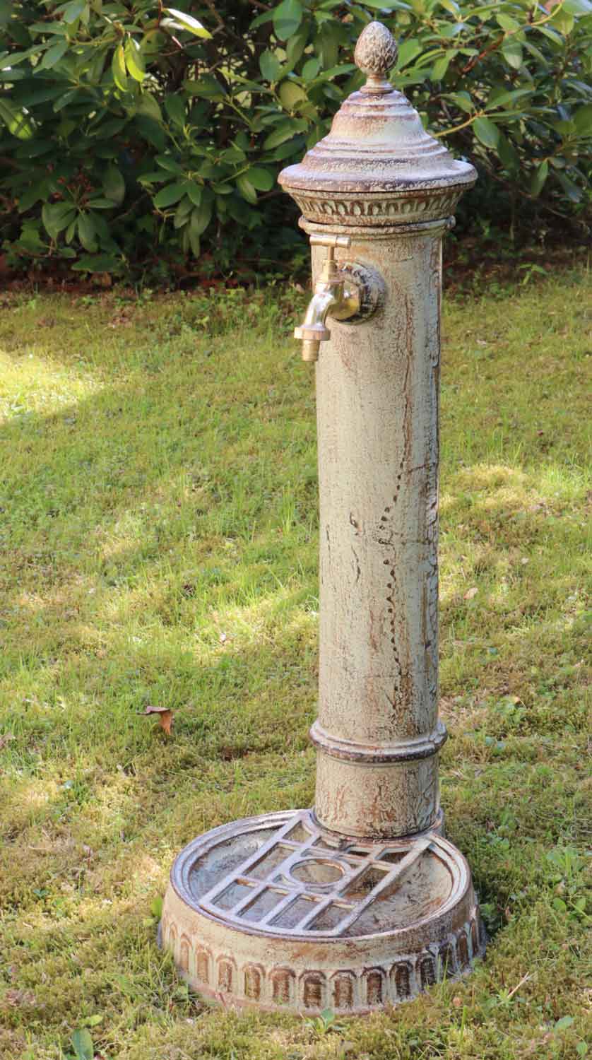 Standbrunnen 78cm Waschbecken Brunnen Eisen Waschplatz Antik-Stil grün