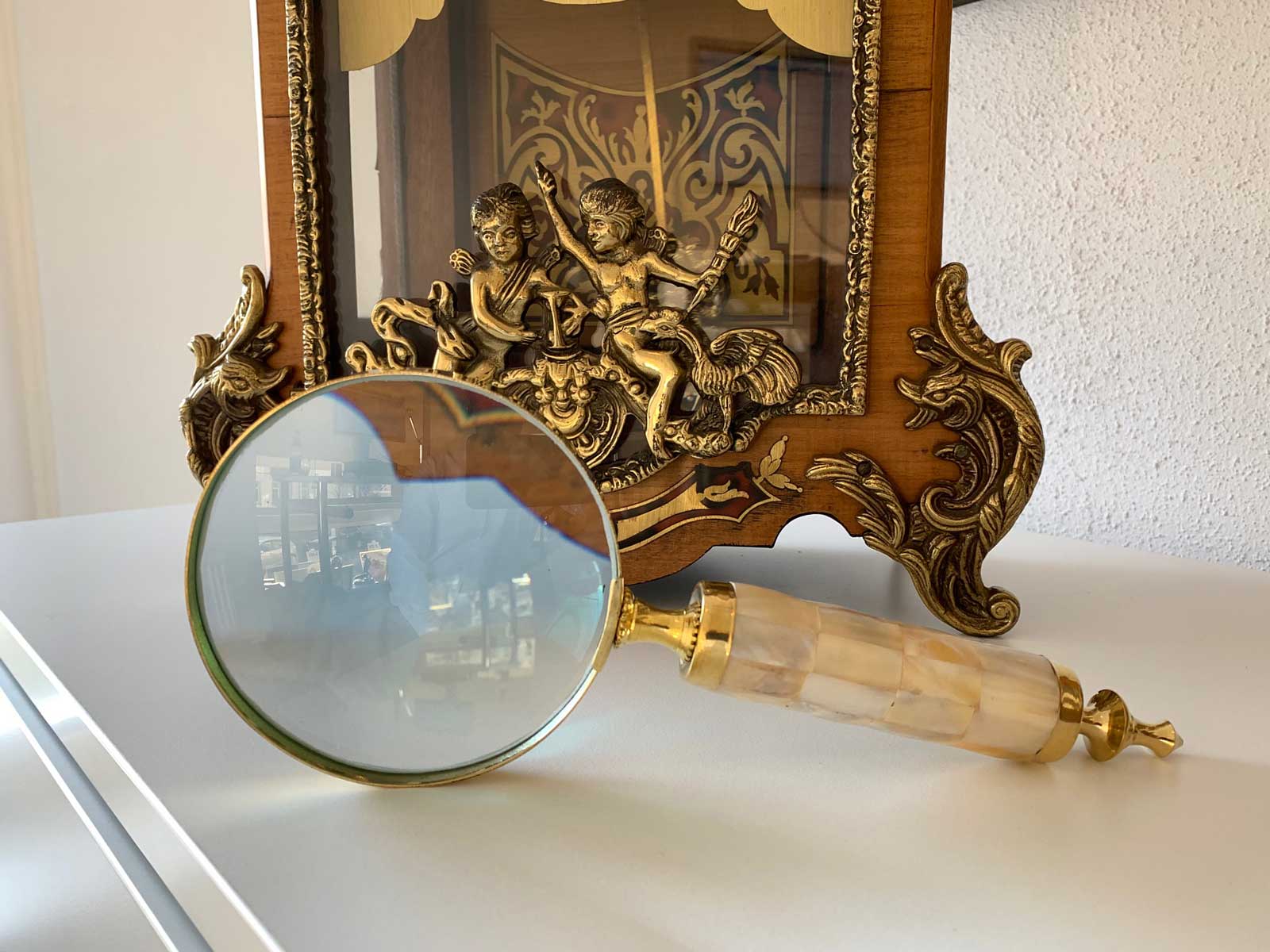 Lupe Leselupe Lesehilfe im Antik-Stil Handlupe Sehhilfe Vergrößerungsglas W24