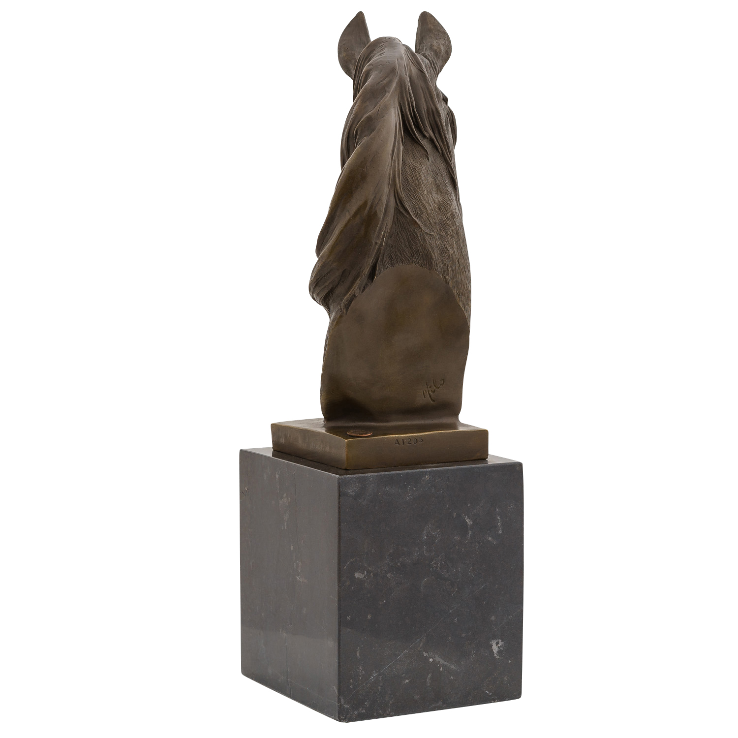TM-47-6 Bronzeskulptur Pferd 44cm Büste Pferdekopf Statue Bronzefigur Bronze Antik-Stil