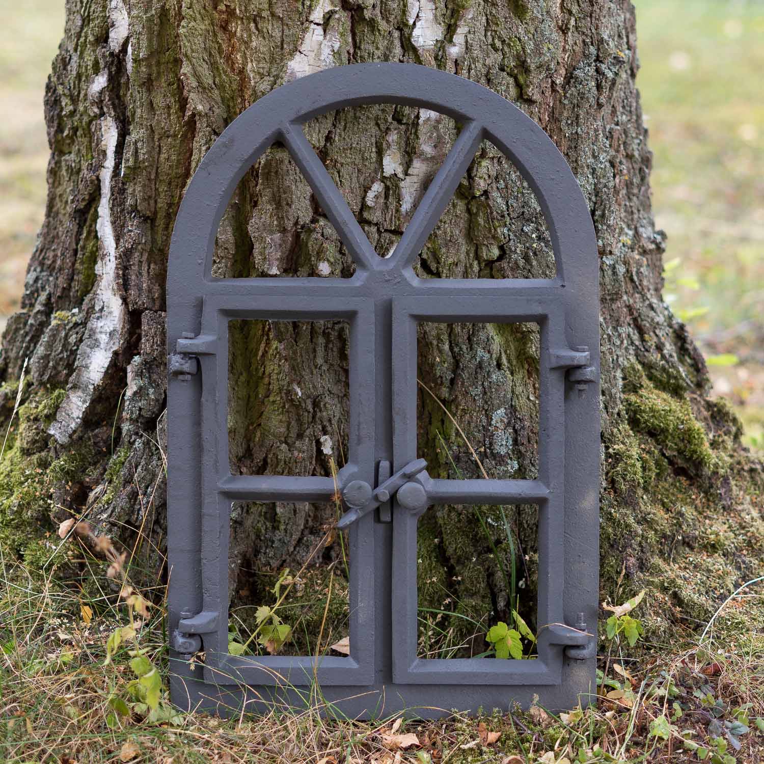 aubaho-F39B-G-5 Stallfenster grau Fenster Öffnen Scheunenfenster Eisen Eisenfenster Antik-Stil