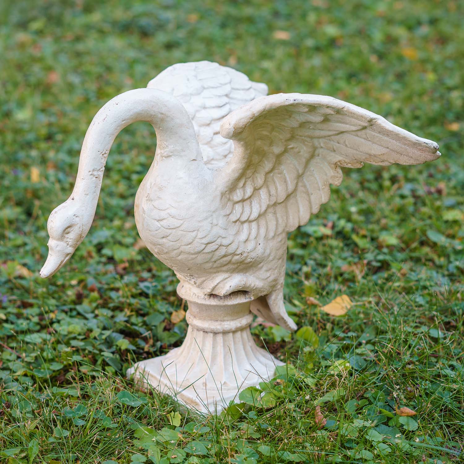 Eisenfigur Schwan Skulptur Entenvogel Dekoration Garten Eisen Figur Antik-Stil