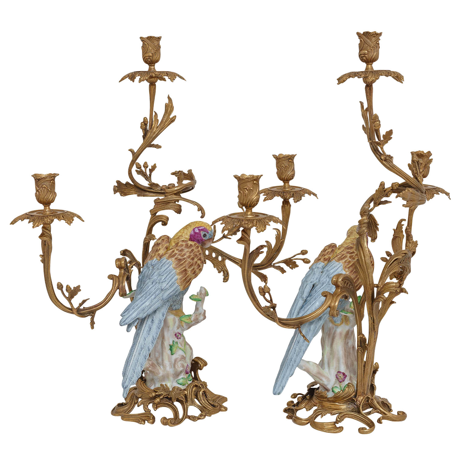 DSC03883 Set 2-teilig Kerzenständer Papagei Kerzenhalter Porzellan Bronze Antik-Stil 62cmSet 2-teilig Kerzenständer Papagei Kerzenhalter Porzellan Bronze Antik-Stil 62cm