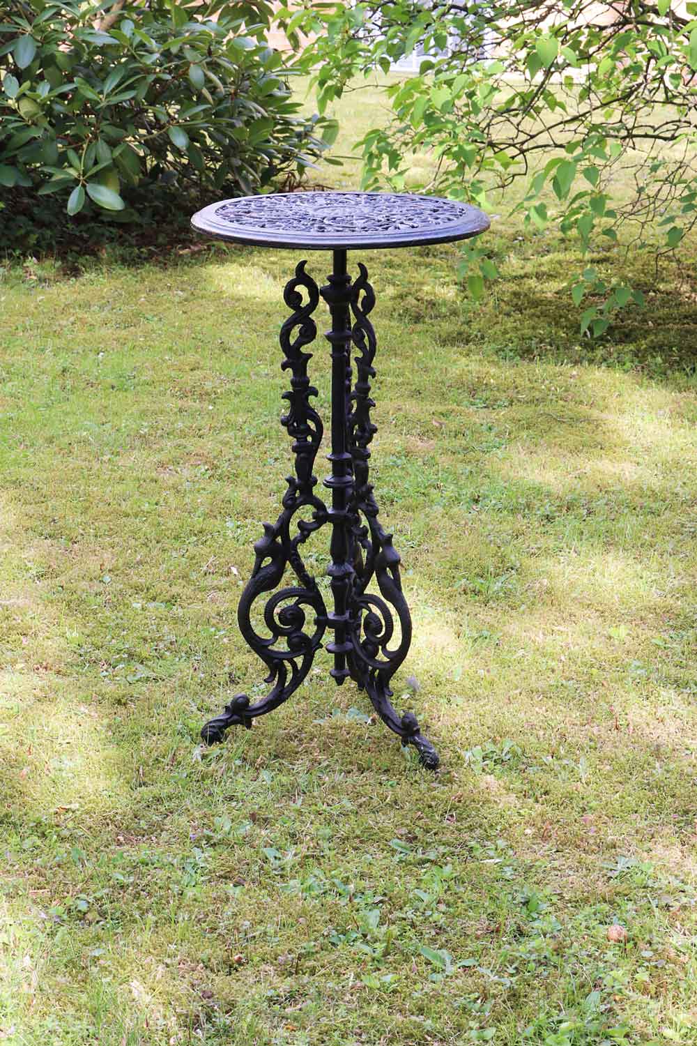 Gartentisch Gusseisen 72cm Tisch Beistelltisch Eisen Antik-Stil schwarz