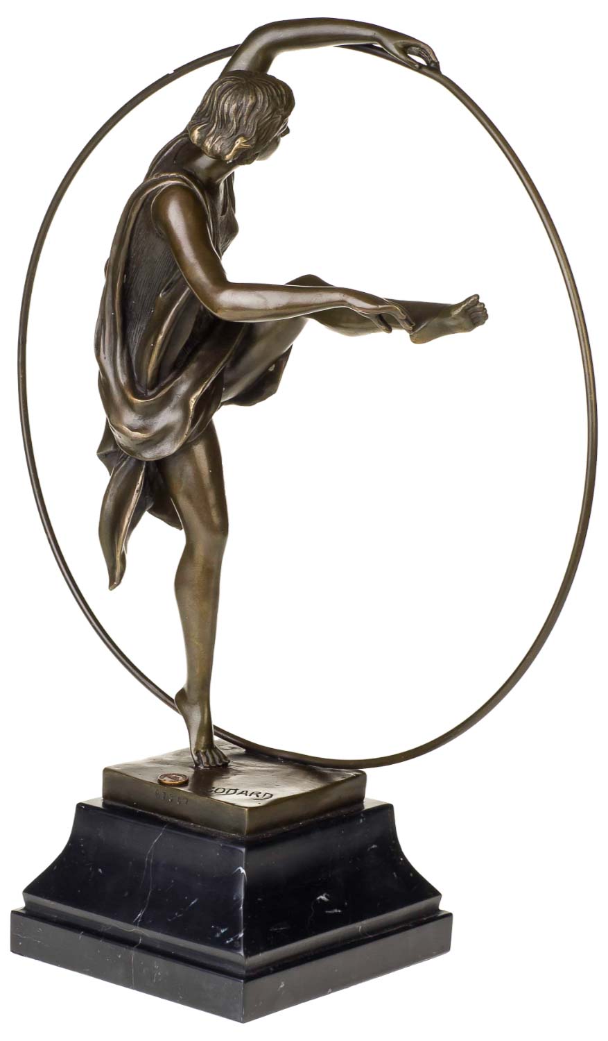 VG-101-03 Bronzeskulptur Tänzerin im Antik-Stil Bronze Figur Statue - 47cm