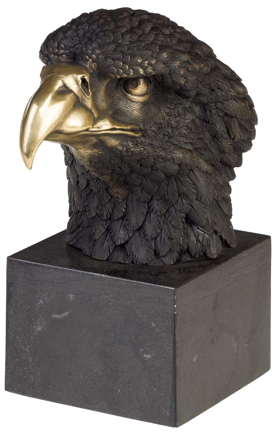 FA-100-01 Bronzeskulptur Adler Büste Bronze Figur Statue im Antik-Stil 28cm