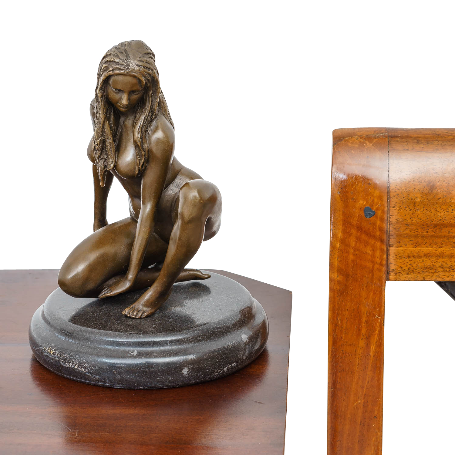 Bronzeskulptur Frau Erotik Kunst im Antik-Stil Bronze Figur Statue 20cm