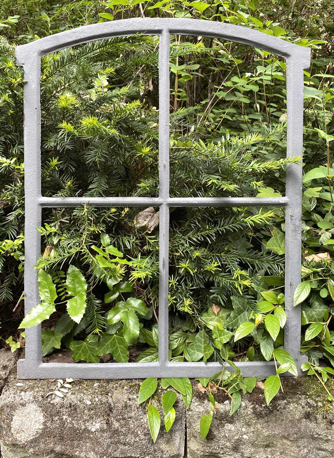 aubaho-F02B-G-10tURruainJvkdS Fenster grau Stallfenster Eisenfenster Scheunenfenster Eisen 64cm Antik-Stil (h)