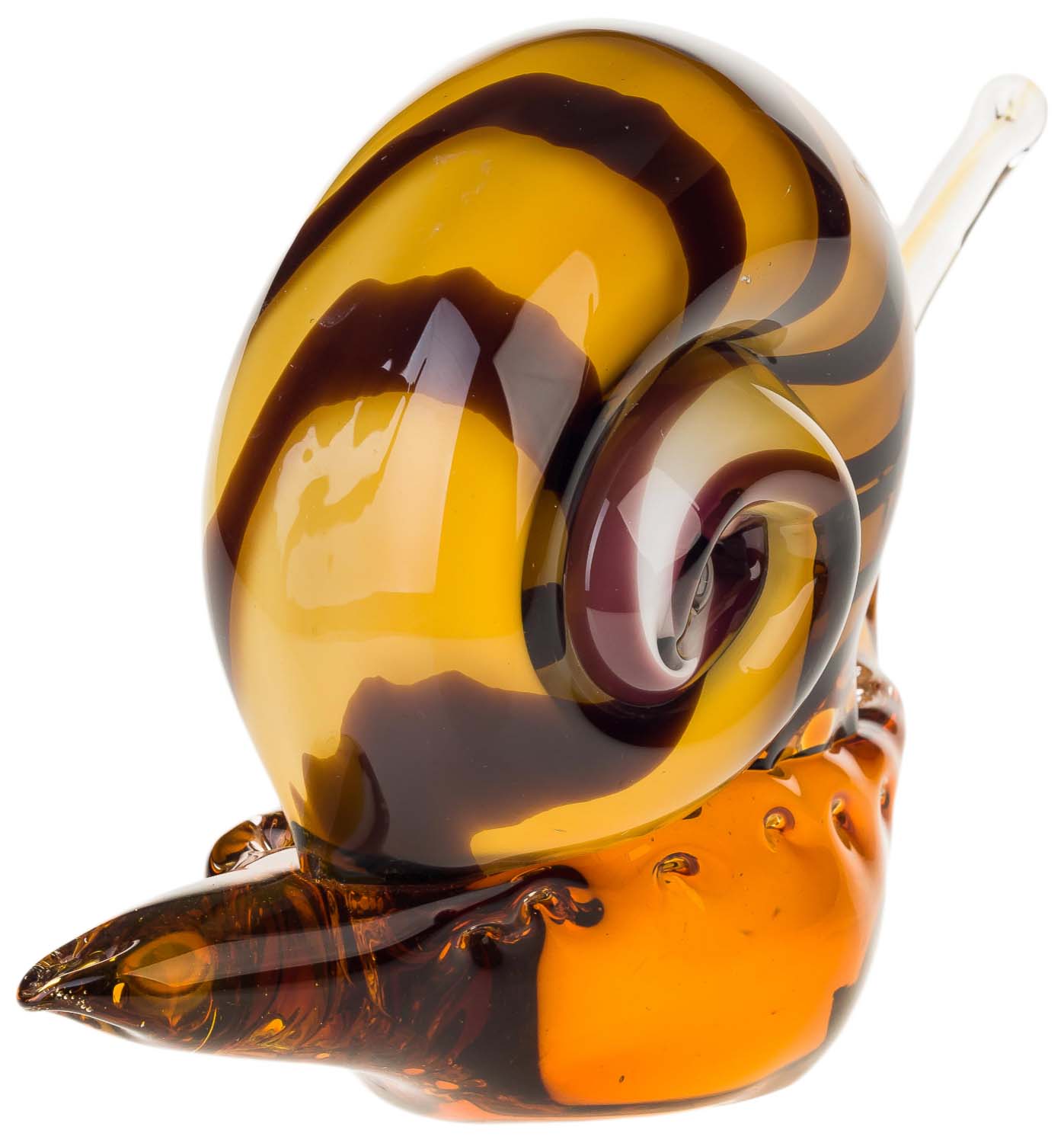 GL-496-05 Glasfigur Schnecke Glas im Murano Antik Stil - 18cm