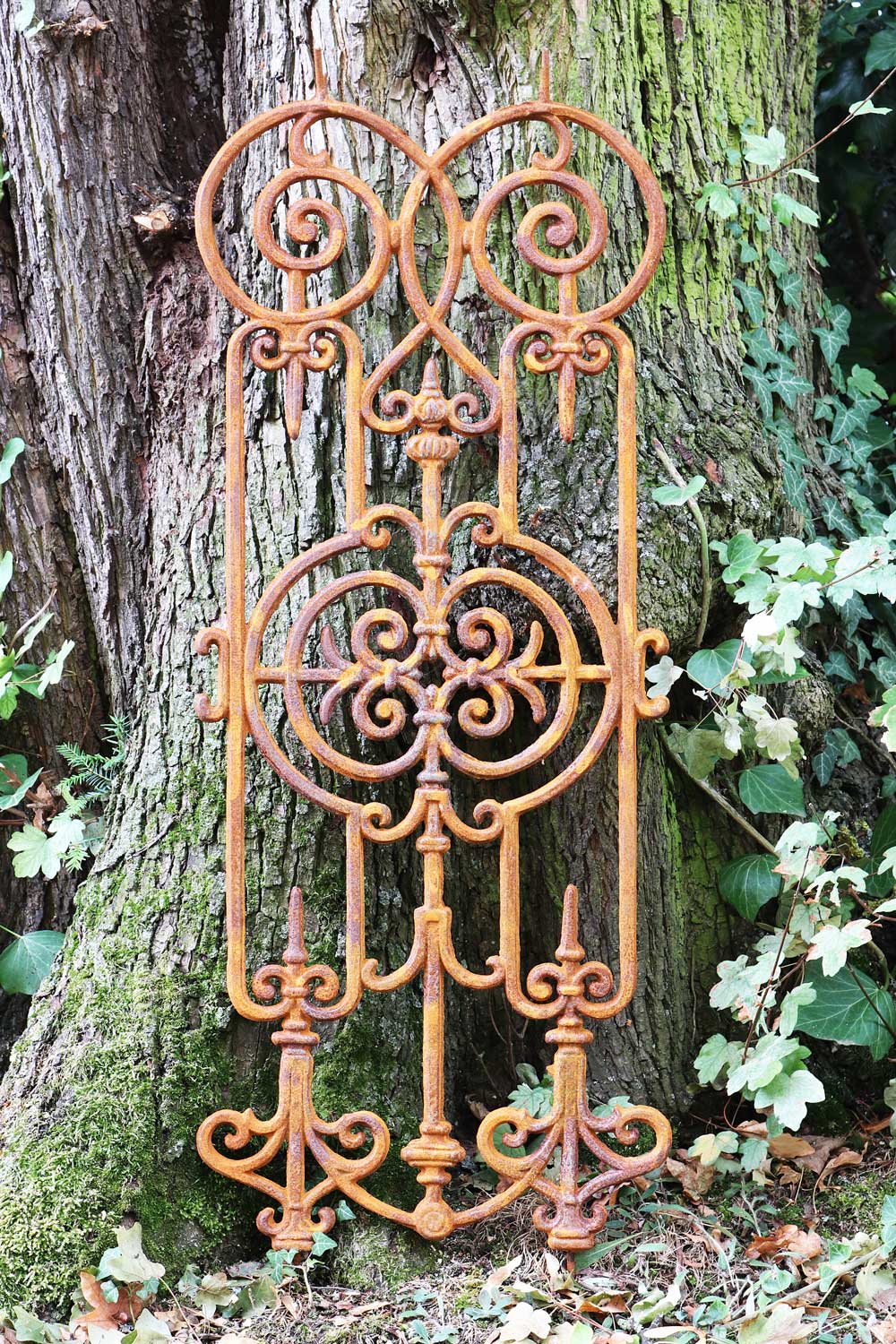 IMG_6916WeNmqbKpN1CZl Gitter Zaun Balkon Geländer Eisen Rost Antik-Stil Rankhilfe Rankgitter Garten