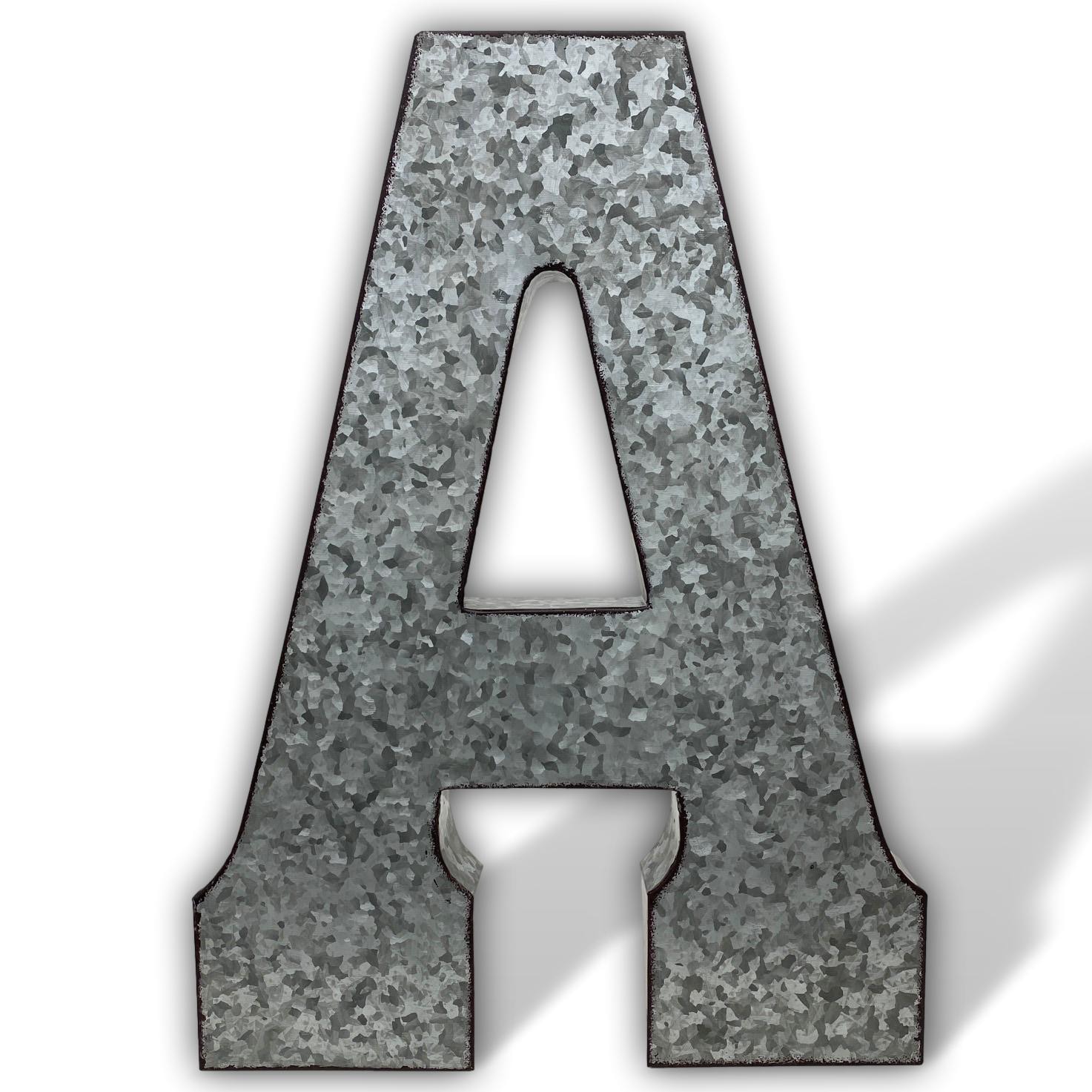 buchstabe-aubaho-a XXL Buchstabe A Zink Metall 52cm Dekoration Garten 3D Aubaho