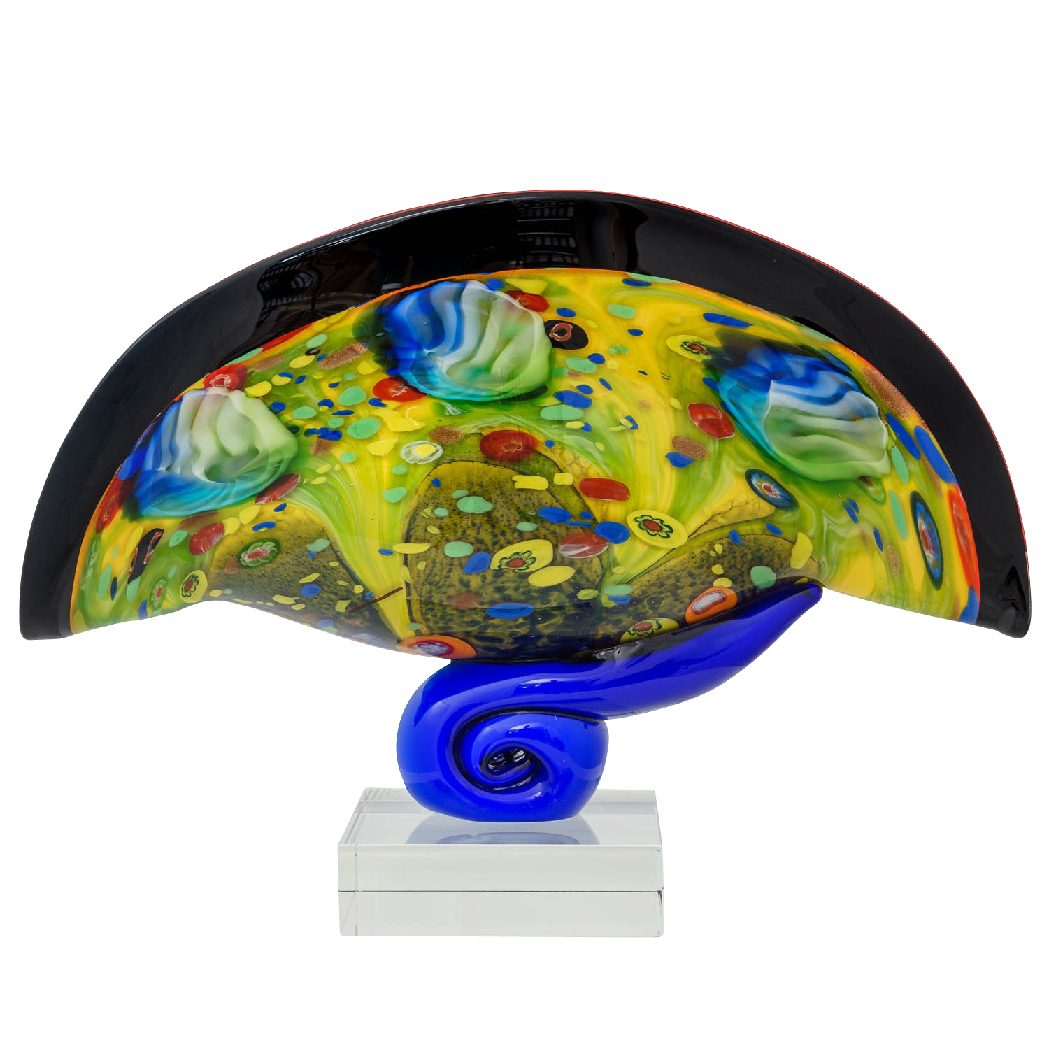 GL226-2 Glasschale im Italien Murano antik Stil Breite 43cm 6kg Glas Schale glass bowl