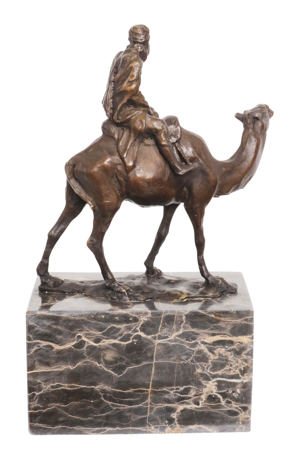 YY-62b-Bronzeskulptur Skulptur Kamel Reiter Antik-Stil Bronzeskulptur Bronze Figur Statue 22cm