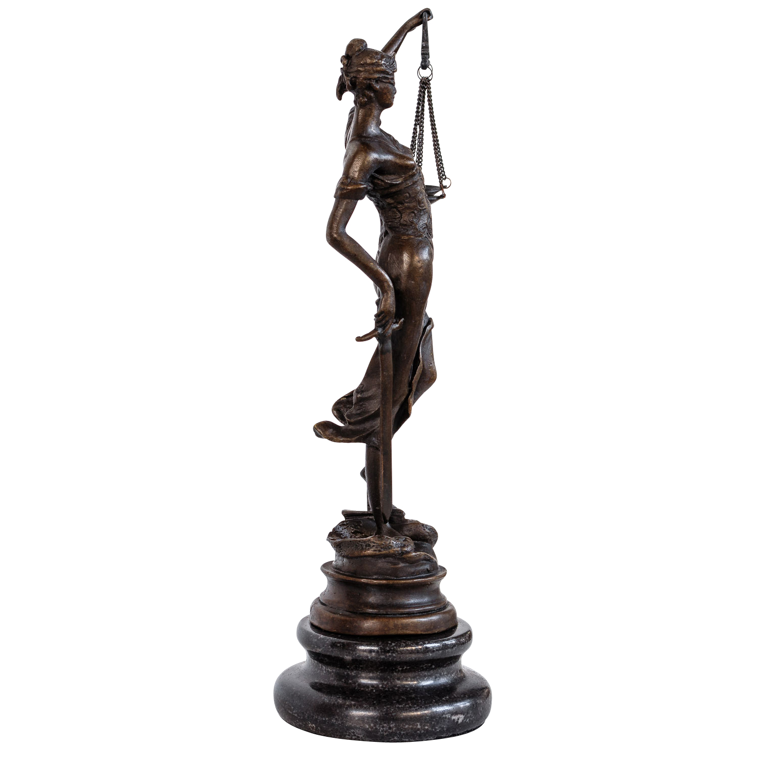 BT199-1 Bronzeskulptur Justitia Justizia Bronze Figur Skulptur im Antik-Stil - 24cm