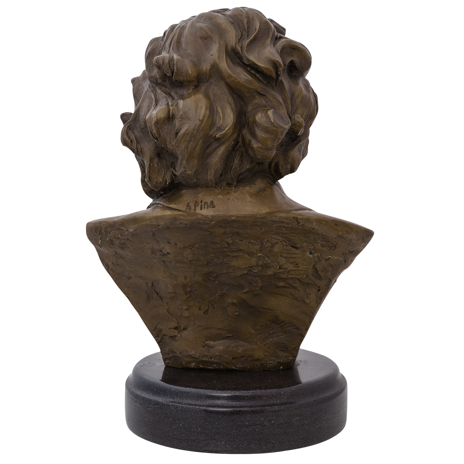 Bronzefigur Ludwig van Beethoven Komponist Pianist Büste Skulptur Figur 30cm