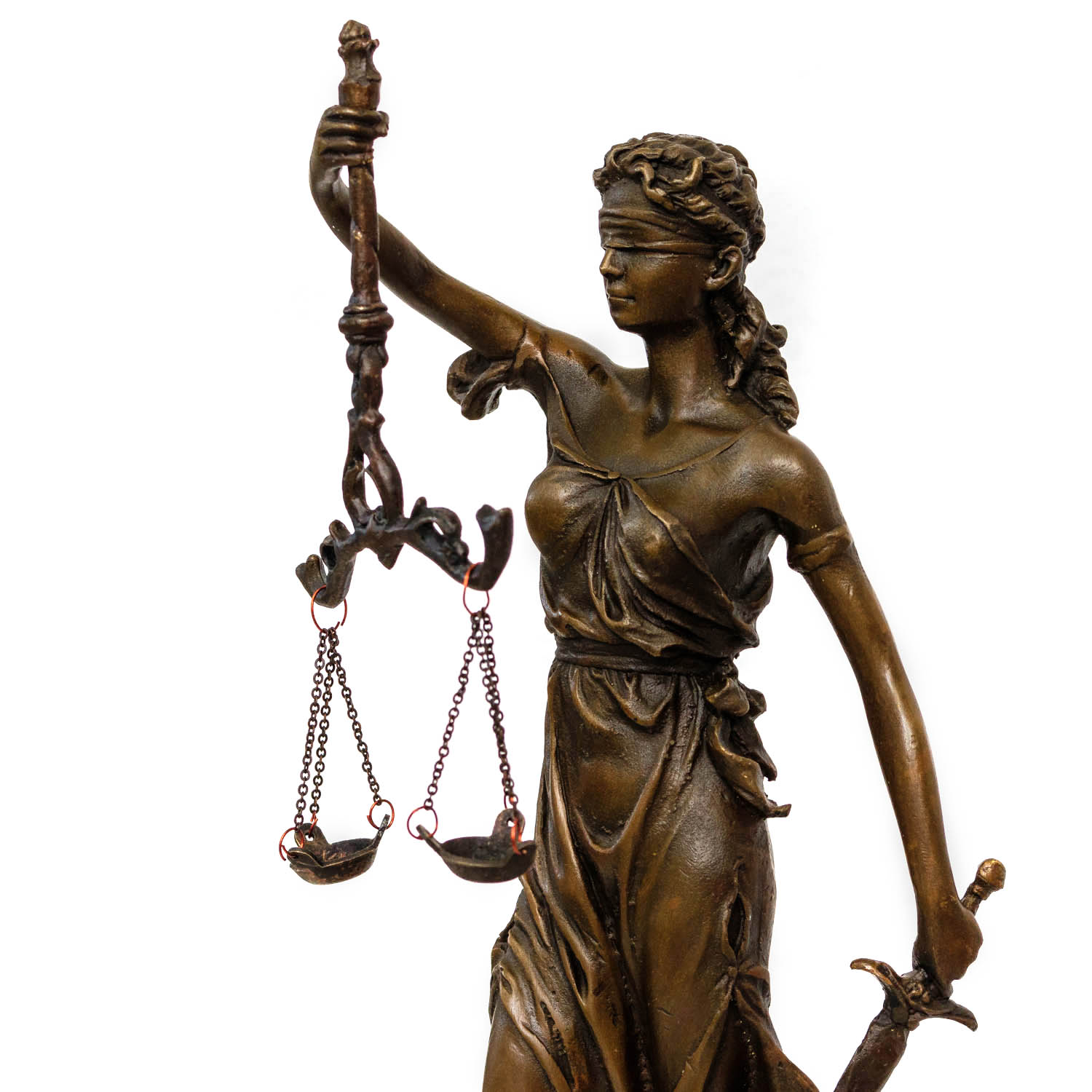 Bronzeskulptur Justitia Justizia Statue Bronze Figur Skulptur Antik-Stil - 35cm