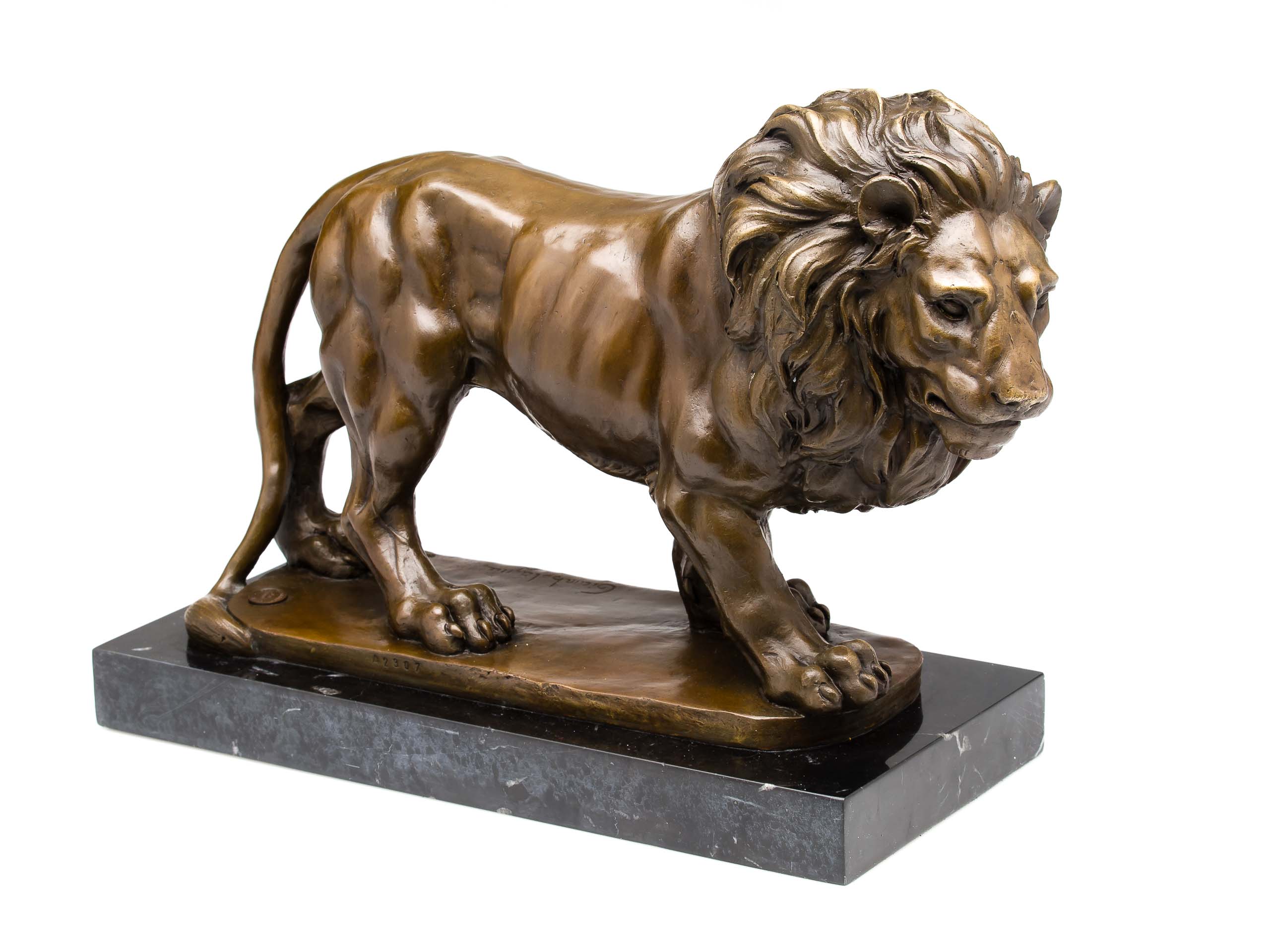 Bronze Skulptur Figur Löwe Bronzeskulptur 38cm Bronzefigur Sculpture Lion