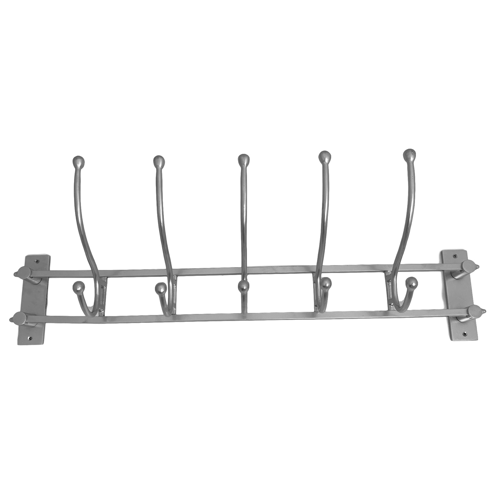 aubaho-C-328-2-frei-1 Garderobe Wandgarderobe Artdeco Aluminium 90cm grau Antik-Stil