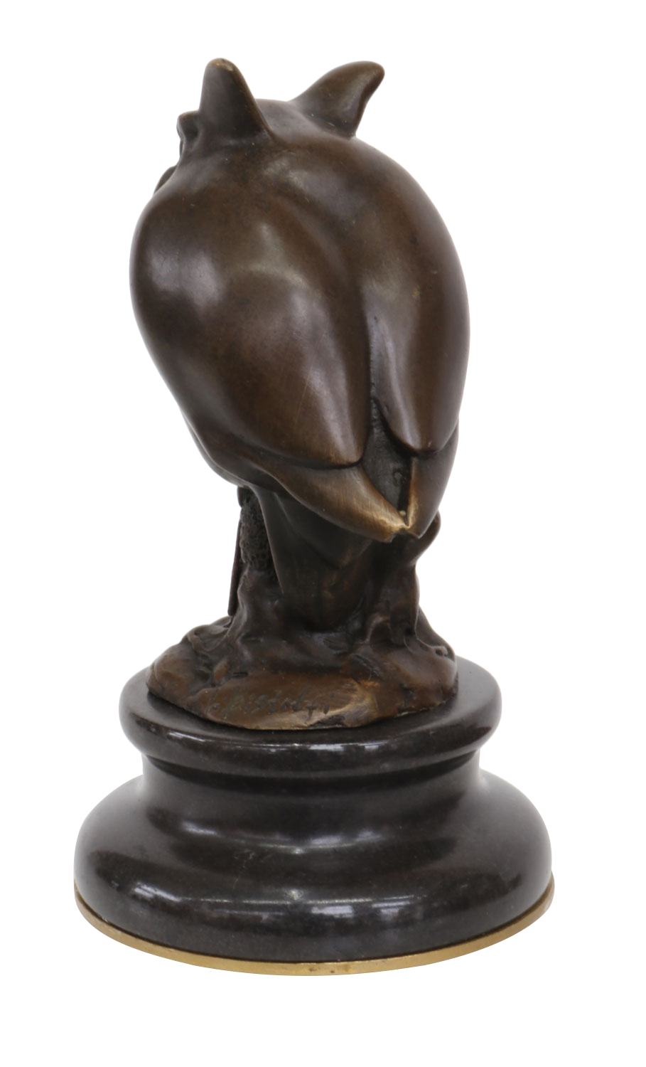 Bronzeskulptur Eule 13cm Bronze Figur Statue Bronzefigur im Antik-Stil