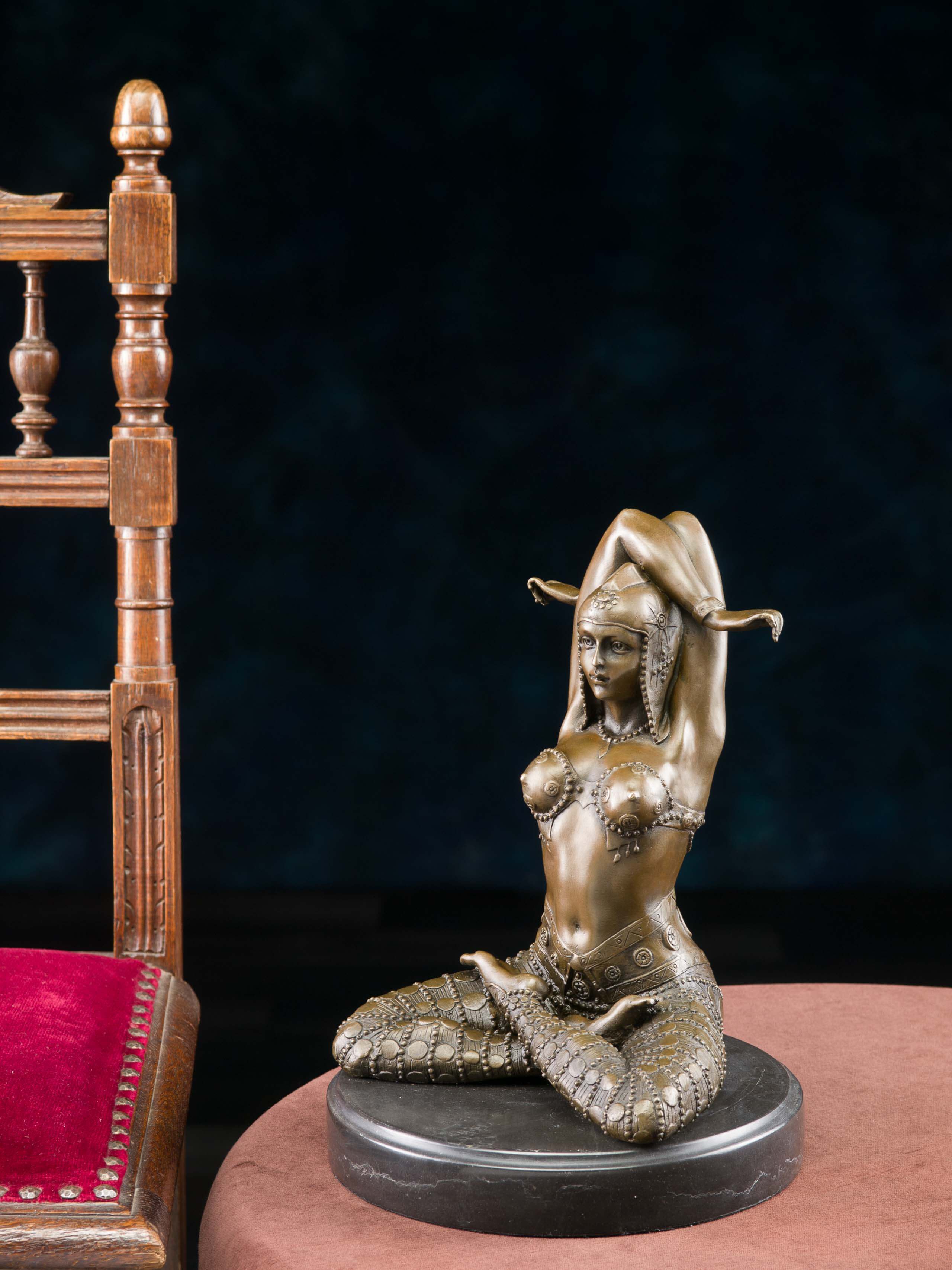 Bronzeskulptur Art Deko Stil Tänzerin Bronze Skulptur Figur sculpture danseuse